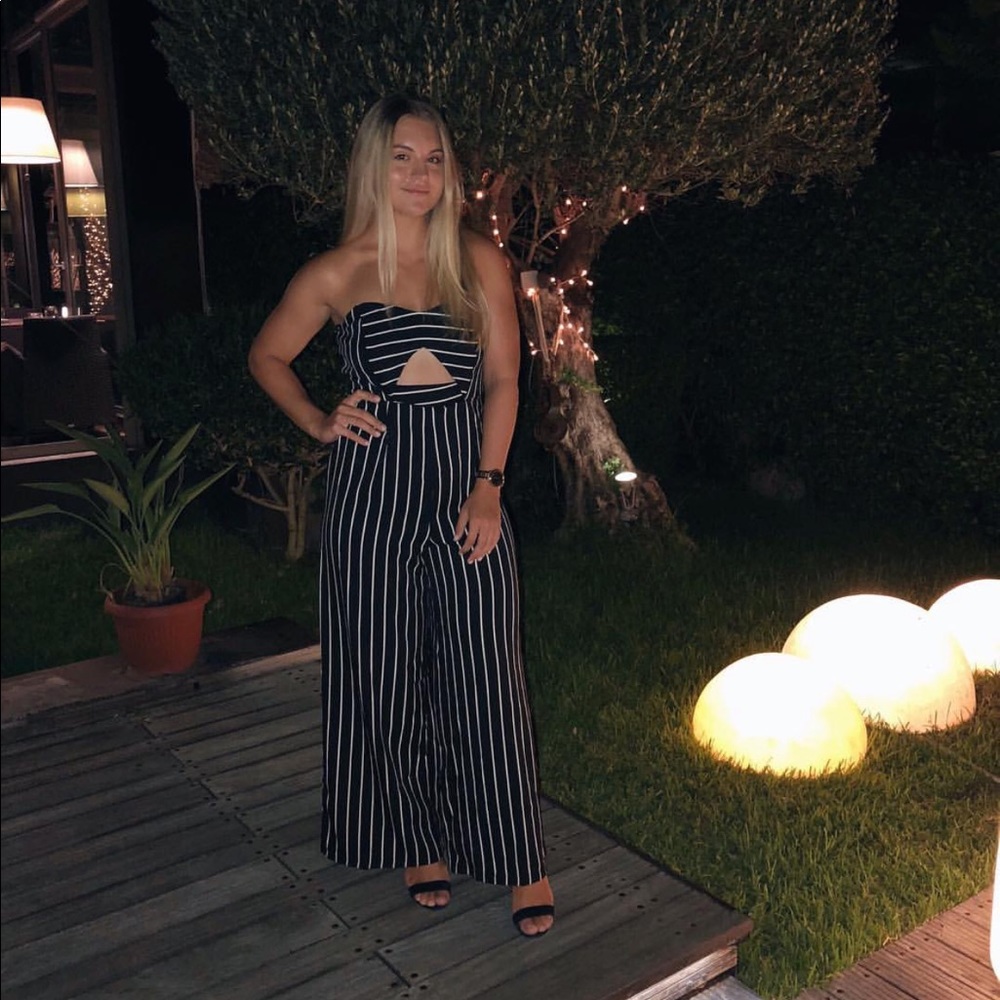 Striped jumpsuit